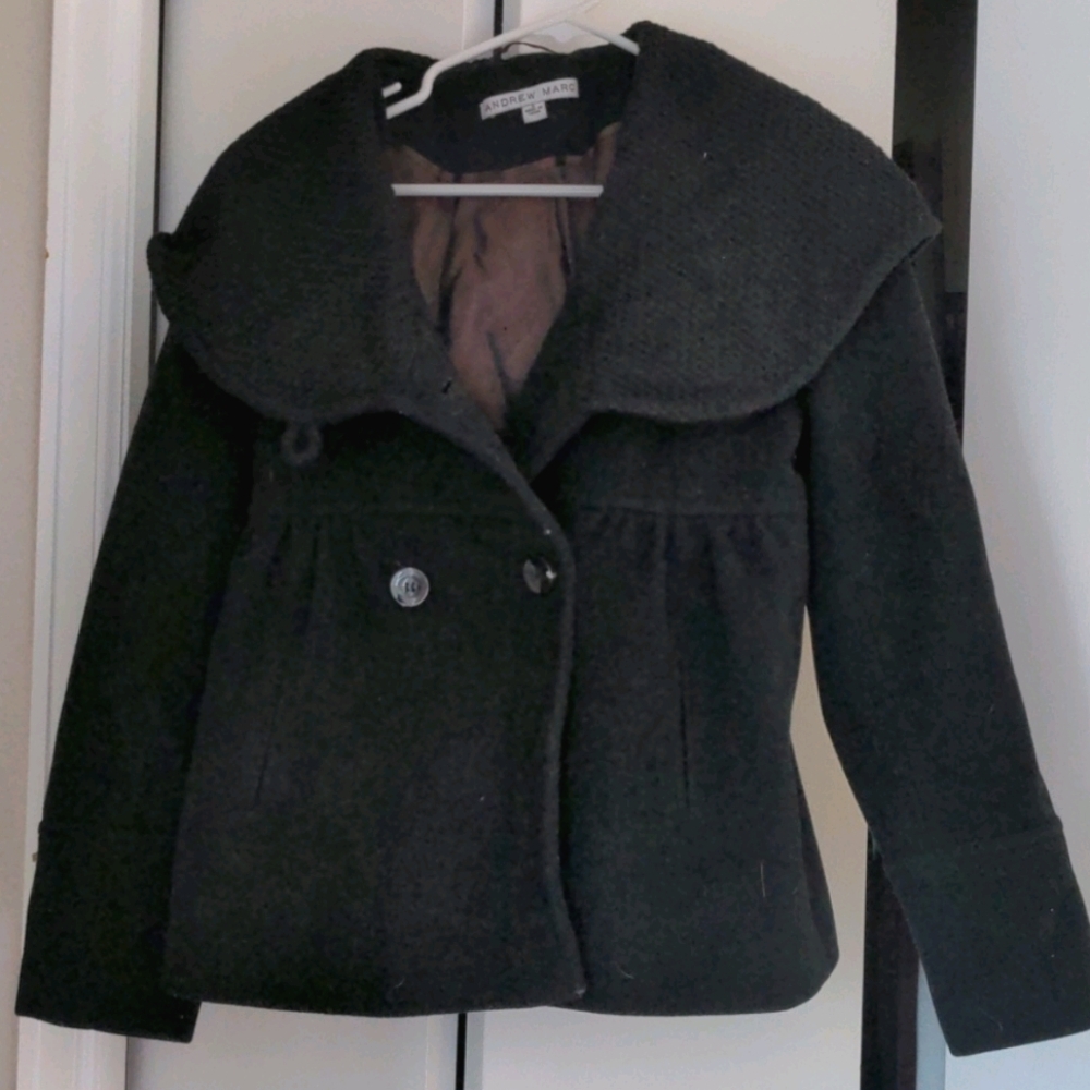 Andrew Marc Wool Dress Coat